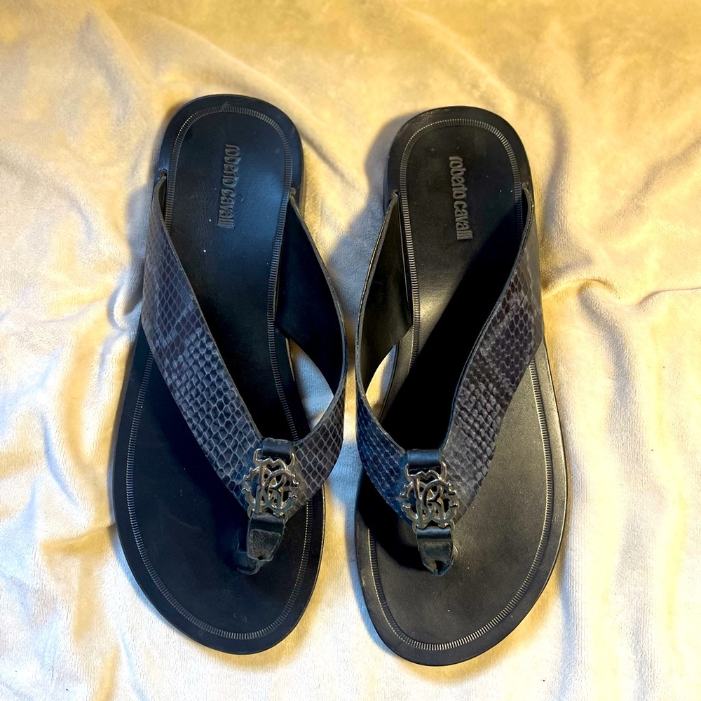 Fair used Roberto Cavalli
Leather Slide Sandals
10
Blue